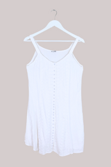 Vintage Indian Sundress - Ivory Embroidery - Size S by All About Audrey