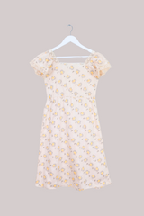 Vintage Mini Prairie Dress - Pastel Yellow Wildflower - Size XXS by All About Audrey