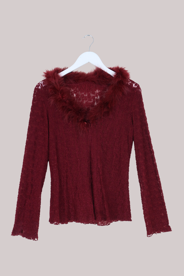 Vintage Top - 90s Merlot - Size L/XL