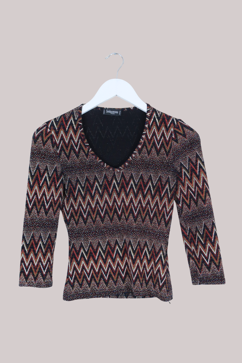 Vintage Top - Bonfire Night - Size S