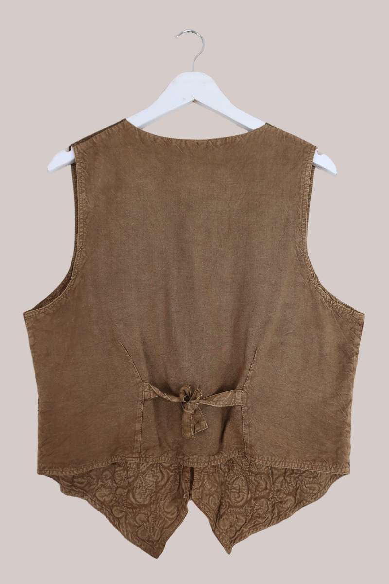 Vintage Embroidered Wildflower Patchwork Waistcoat - Size M by All About Audrey