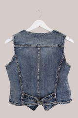 Vintage Espirit Coy Denim Waistcoat - Size XXS/XS
