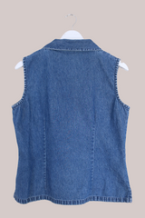 Vintage Child's Play Embroidered Denim Waistcoat - Size S/M by All About Audrey
