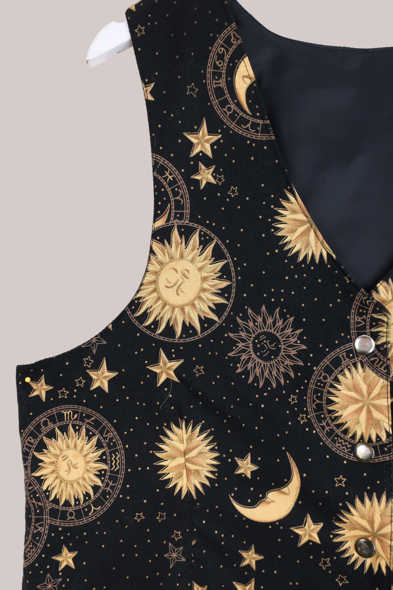 Vintage Celestial Oracle Waistcoat - Size L by All About Audrey