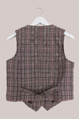 Vintage Tuxedo Cut Houndstooth Waistcoat - Size XS/S by All About Audrey