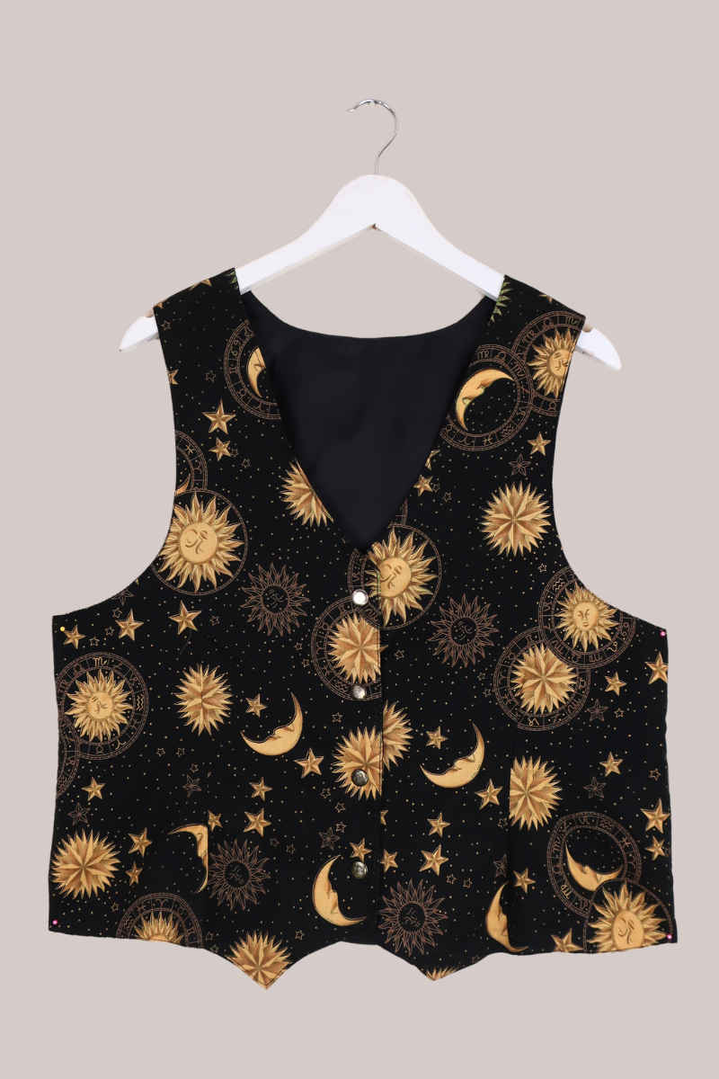 Vintage Celestial Oracle Waistcoat - Size L by All About Audrey