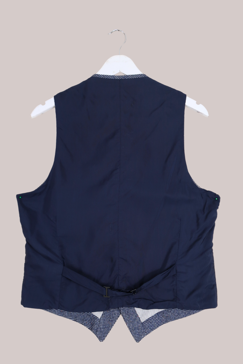 Vintage Blue Dart Mottled Twill Waistcoat - Size M/L by All About Audrey