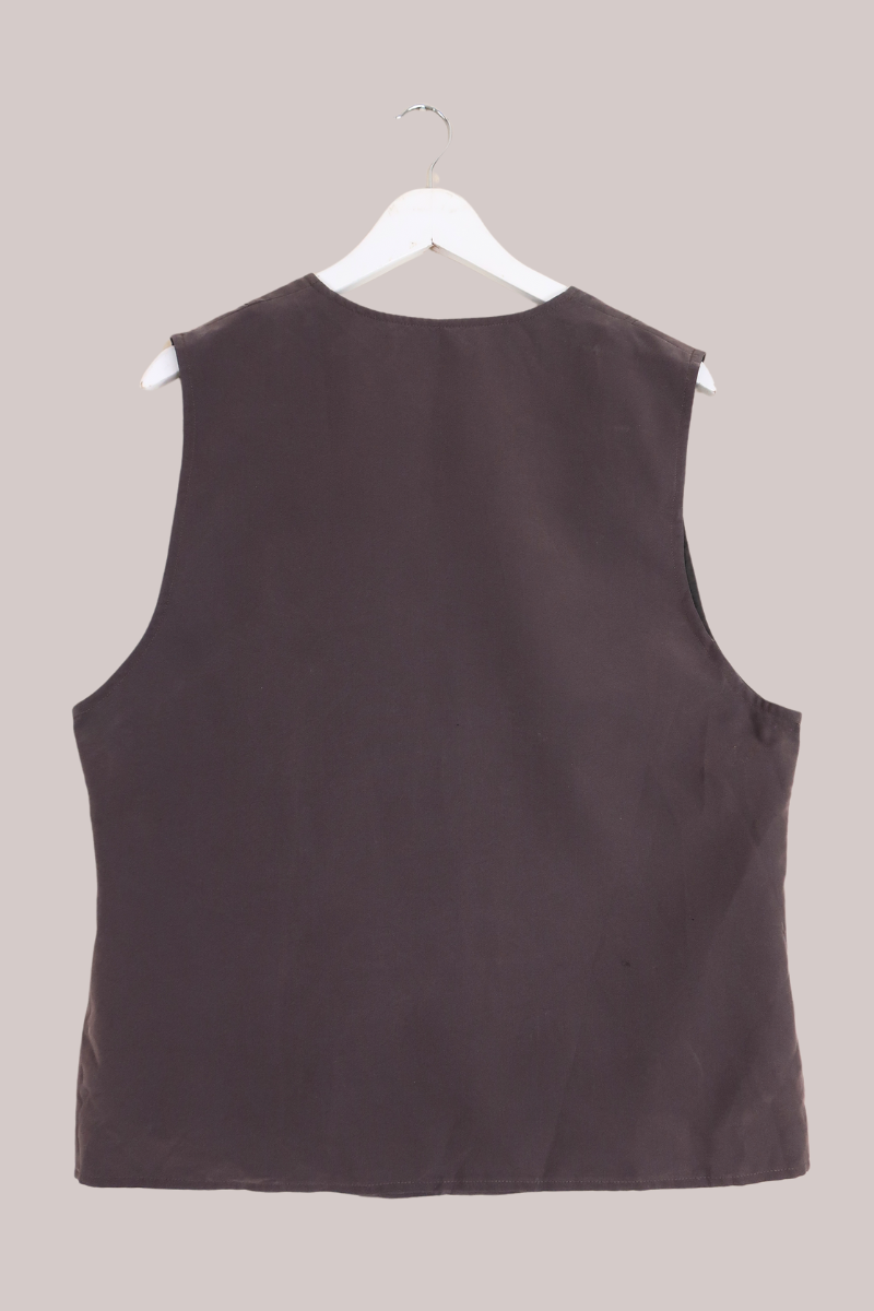 Vintage Paul Mausner Dove Grey Waistcoat - Size L by All About Audrey