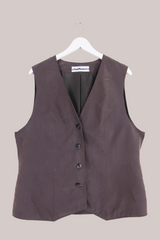 Vintage Paul Mausner Dove Grey Waistcoat - Size L by All About Audrey