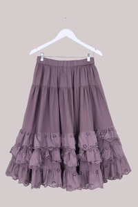 Wendy Broderie Anglaise Skirt in Midsummer Night's Purple