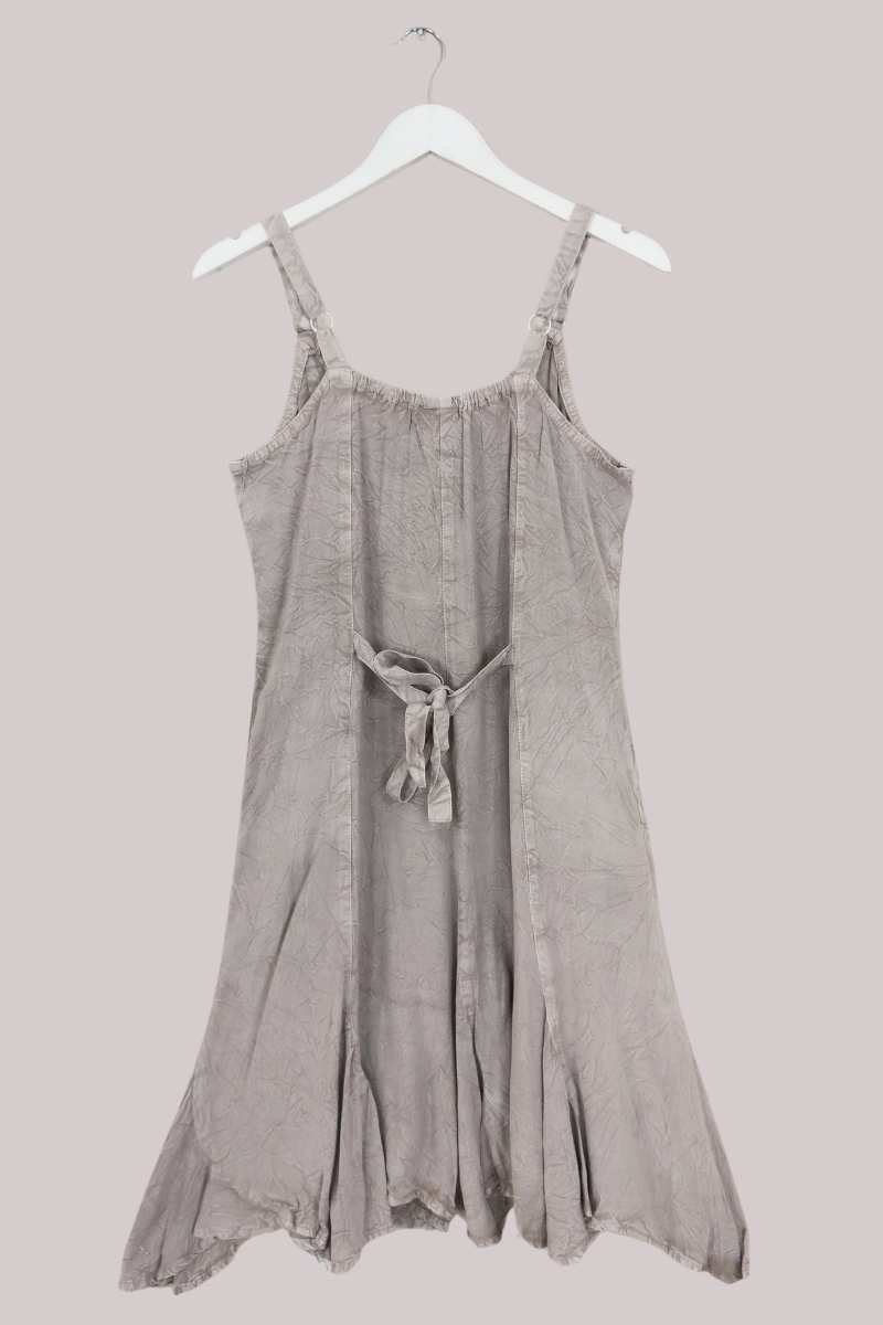 Indian Embroidered Mini Slip Dress in Maple White - Free Size