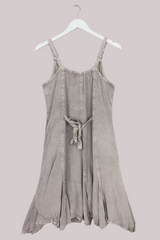 Indian Embroidered Mini Slip Dress in Maple White - Free Size