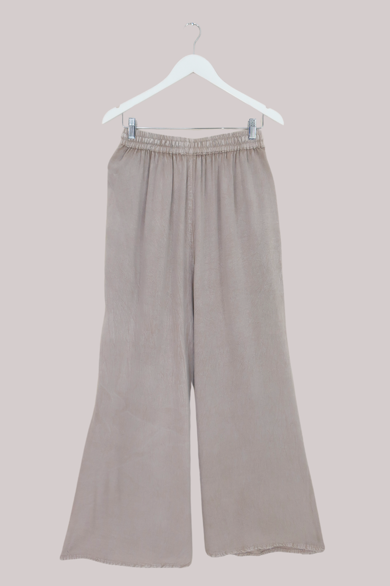 Indian Wide Leg Trousers in Maple White - Free Size