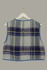 Willa Reclaimed Flannel Waistcoat - Winter Twilight Purple - Size M/L by All About Audrey