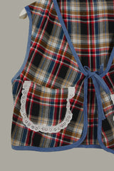 Willa Reclaimed Flannel Waistcoat - Harvest Moon Tartan - Size M/L by All About Audrey