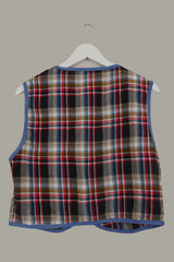 Willa Reclaimed Flannel Waistcoat - Harvest Moon Tartan - Size M/L by All About Audrey
