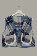 Willa Reclaimed Flannel Waistcoat - Winter Twilight Purple - Size M/L by All About Audrey