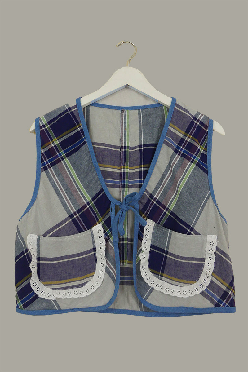 Willa Reclaimed Flannel Waistcoat - Winter Twilight Purple - Size M/L by All About Audrey