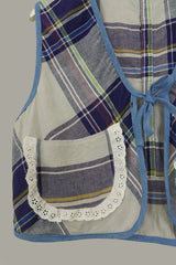 Willa Reclaimed Flannel Waistcoat - Winter Twilight Purple - Size M/L by All About Audrey