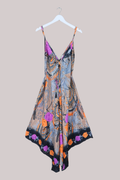Winona Vintage Sari Jumpsuit in Abstract Butterfly Florals - Size M