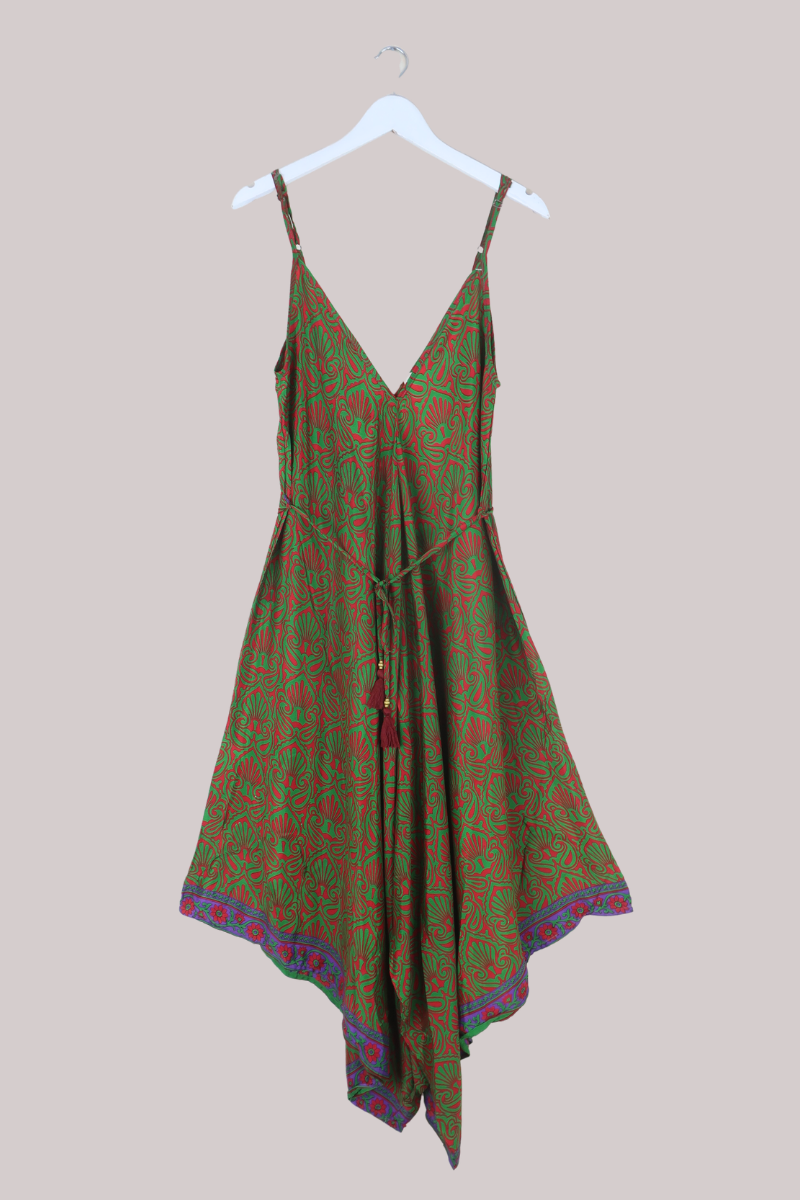 Winona Vintage Sari Jumpsuit in Apple Juice Paisley - Size M