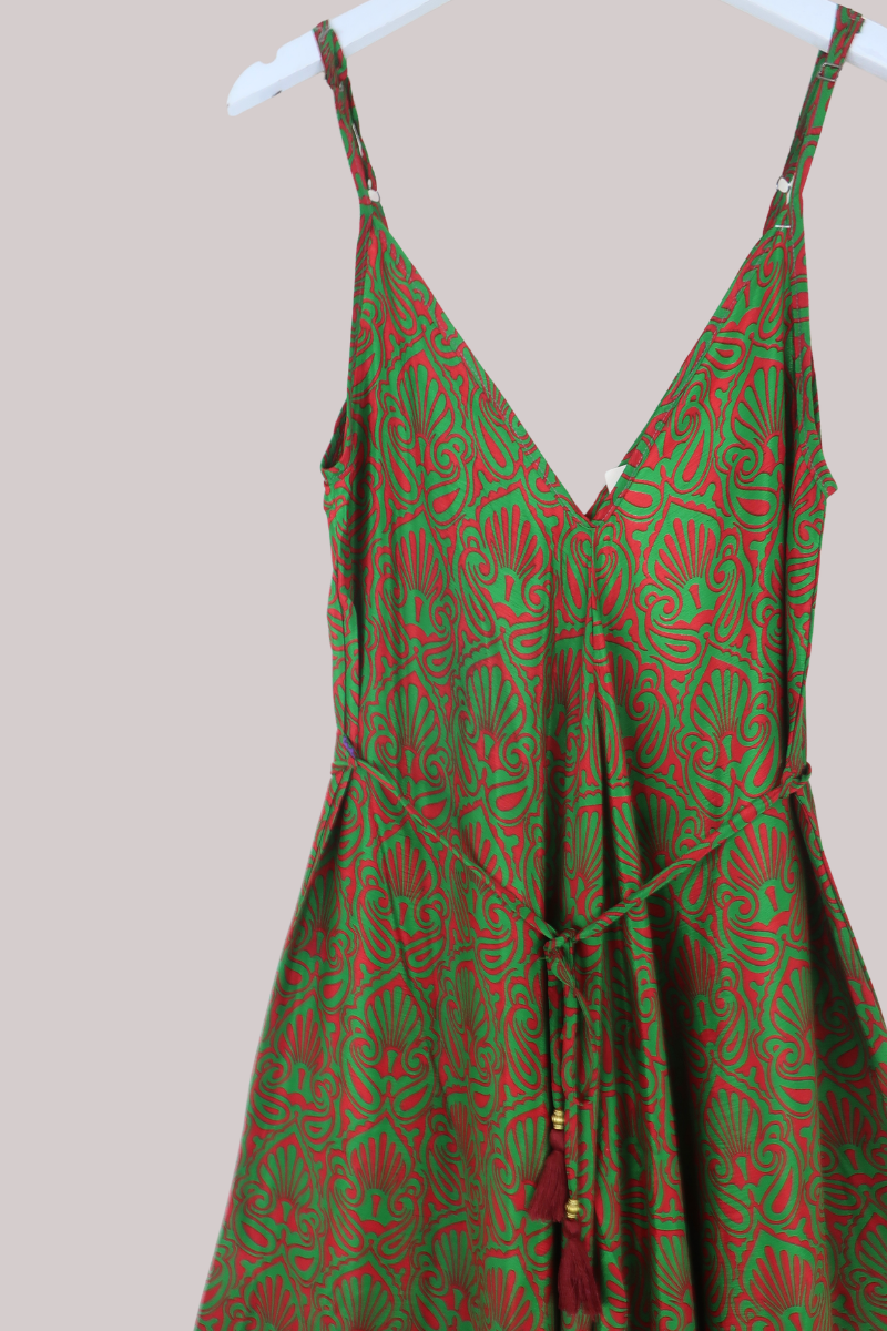 Winona Vintage Sari Jumpsuit in Apple Juice Paisley - Size M
