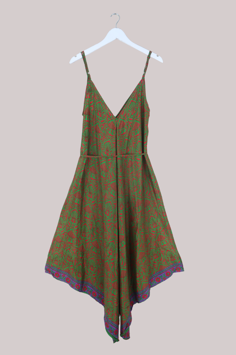 Winona Vintage Sari Jumpsuit in Apple Juice Paisley - Size M