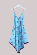Winona Vintage Sari Jumpsuit in Blueberry Jam - Size L