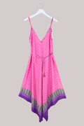 Winona Vintage Sari Jumpsuit in Brilliant Fuchsia - Size M