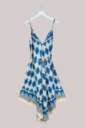 Winona Vintage Sari Jumpsuit in California Blue - Size L