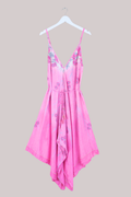 Winona Vintage Sari Jumpsuit in Candy Pink Cosmos - Size L