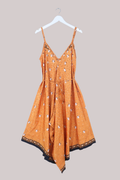 Winona Vintage Sari Jumpsuit in Copper Roses - Size M