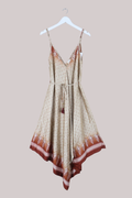Winona Vintage Sari Jumpsuit in Glass Sand Florals - Size M