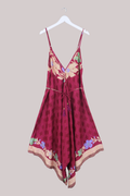 Winona Vintage Sari Jumpsuit in Mulberry Jam - Size L