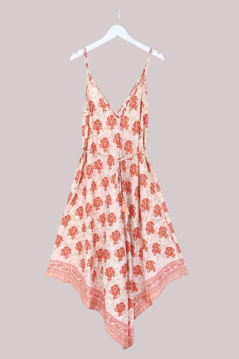 Winona Vintage Sari Jumpsuit in Orange Wine - Size M