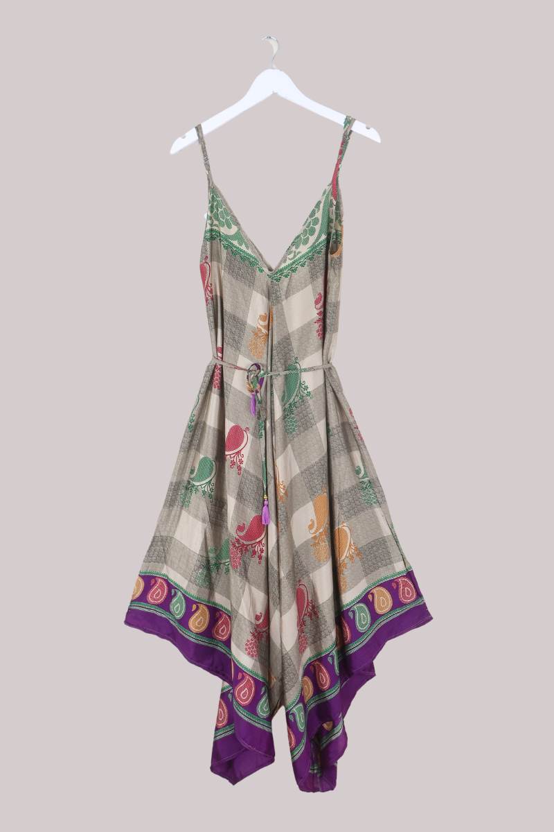 Winona Vintage Sari Jumpsuit in Paintbox Paisley - Size M