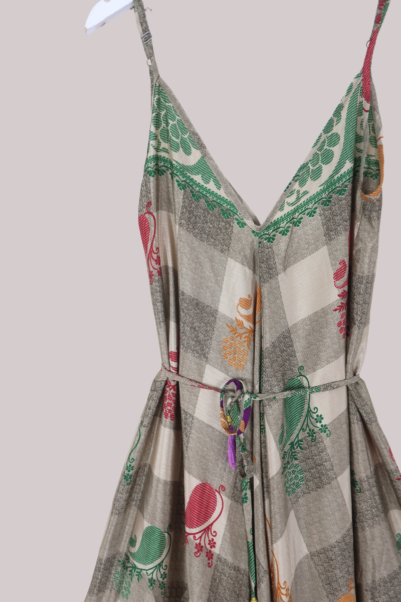Winona Vintage Sari Jumpsuit in Paintbox Paisley - Size M