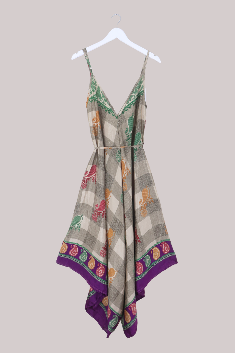 Winona Vintage Sari Jumpsuit in Paintbox Paisley - Size M
