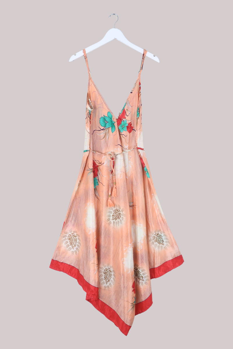 Winona Vintage Sari Jumpsuit in Peach Parfait - Size M