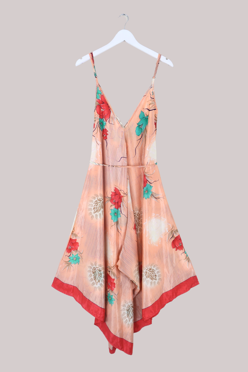 Winona Vintage Sari Jumpsuit in Peach Parfait - Size M