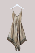 Winona Vintage Sari Jumpsuit in Pewter Florals - Size L