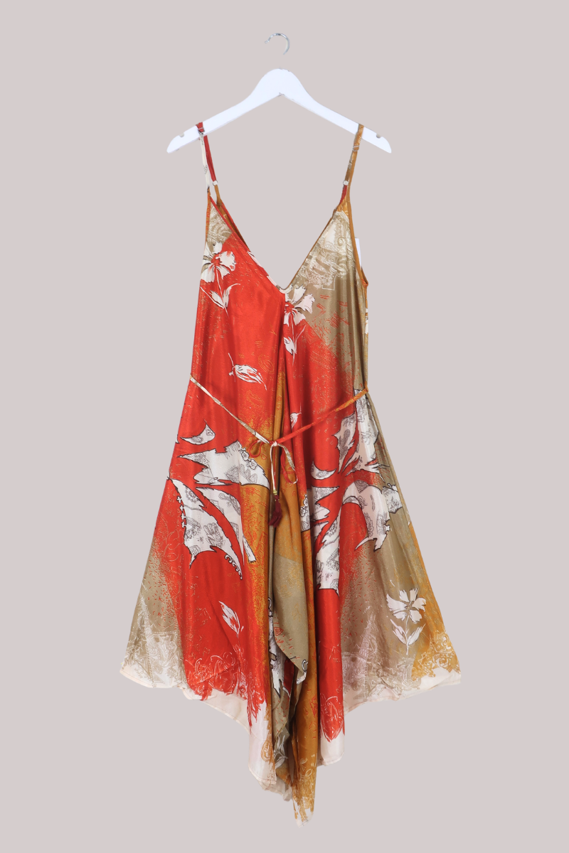 Winona Vintage Sari Jumpsuit in Sahara Sunset - Size M