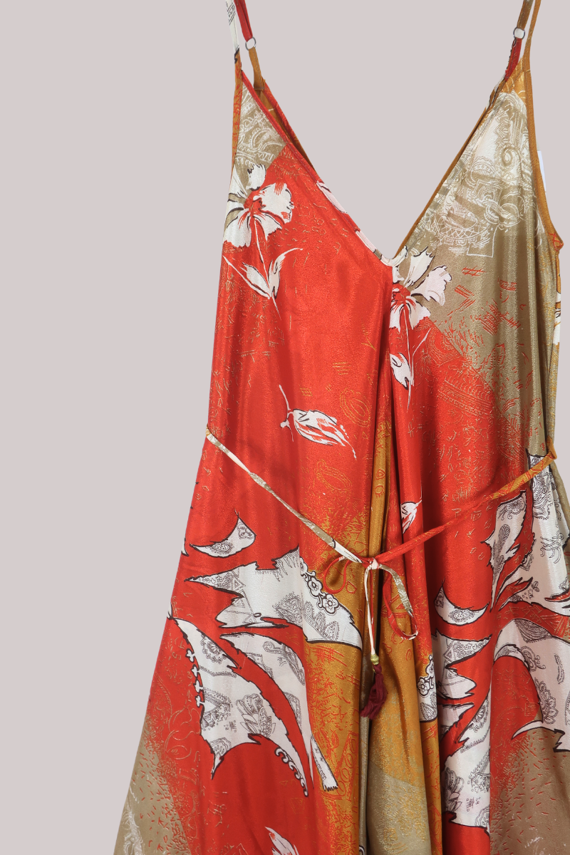 Winona Vintage Sari Jumpsuit in Sahara Sunset - Size M