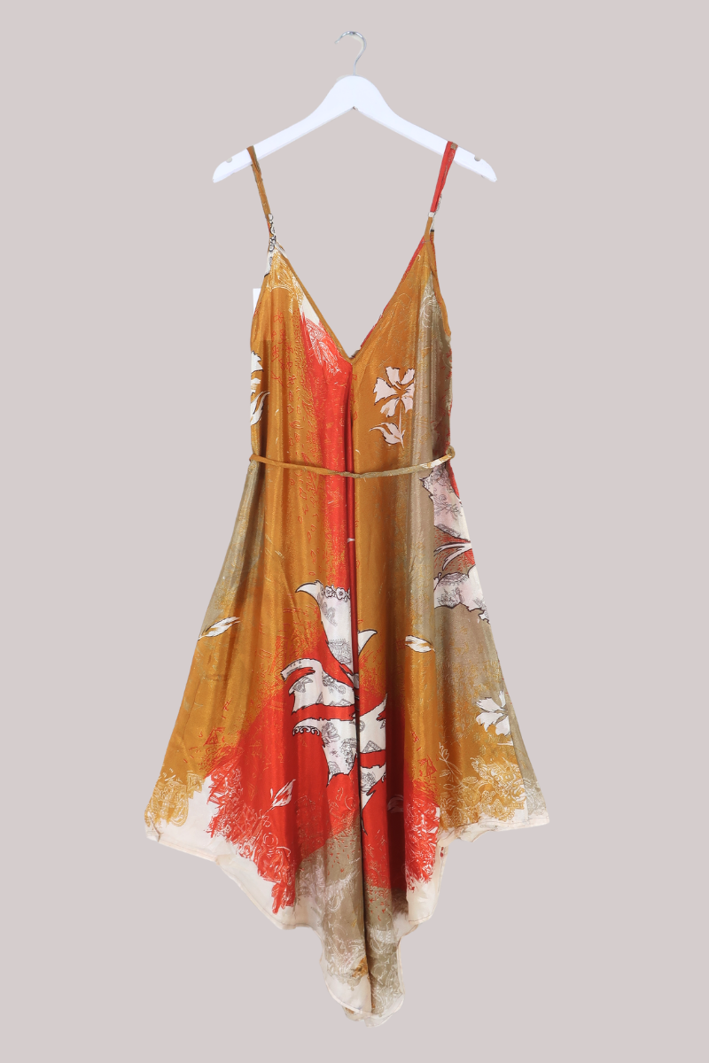 Winona Vintage Sari Jumpsuit in Sahara Sunset - Size M
