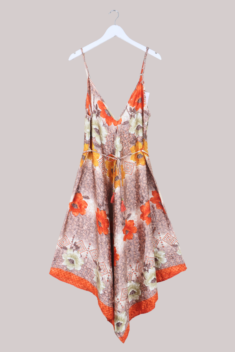 Winona Vintage Sari Jumpsuit in Sunray Florals - Size L
