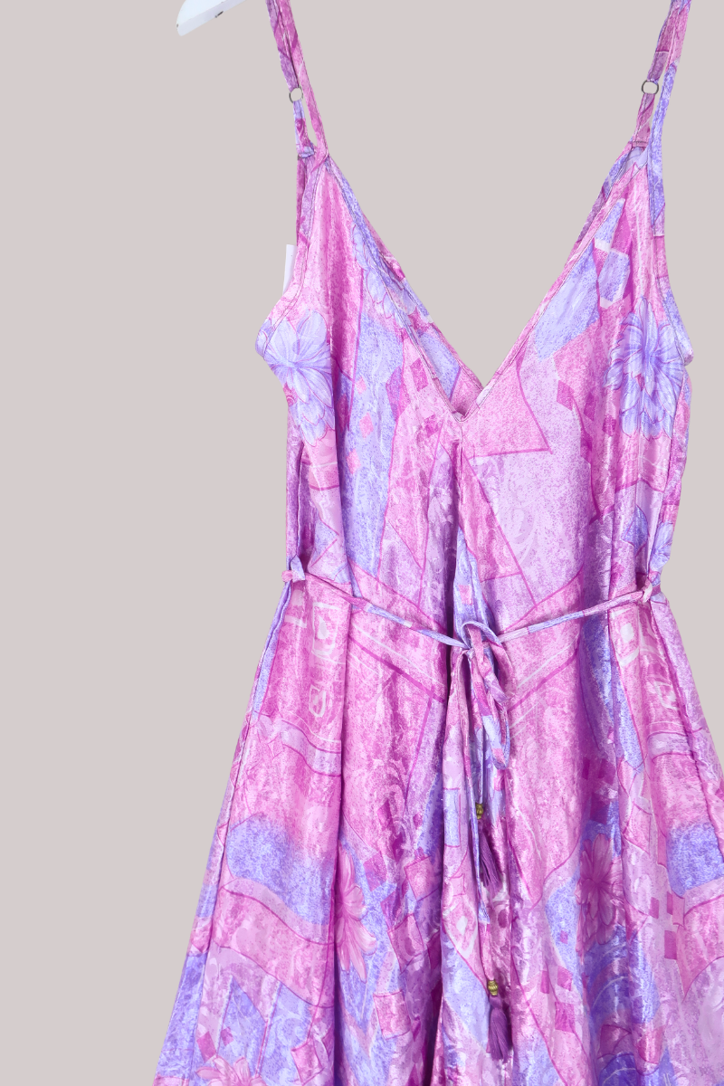 Winona Vintage Sari Jumpsuit in Visions Of Lilac - Size M