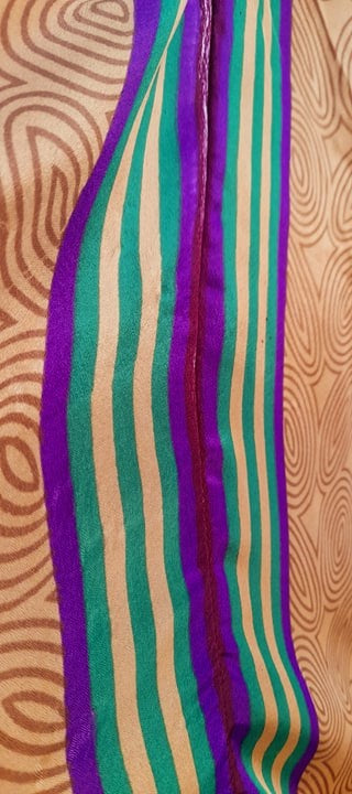 Medusa Jumpsuit - Harem Pant Halter Jumpsuit - Gold Purple & Green Sari - S/M
