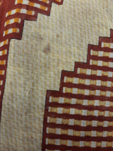 Daisy Midi Smock Dress - Vintage Indian Cotton - Gingerbread & Beige Tapestry - XS/S