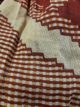 Daisy Midi Smock Dress - Vintage Indian Cotton - Gingerbread & Beige Tapestry - XS/S