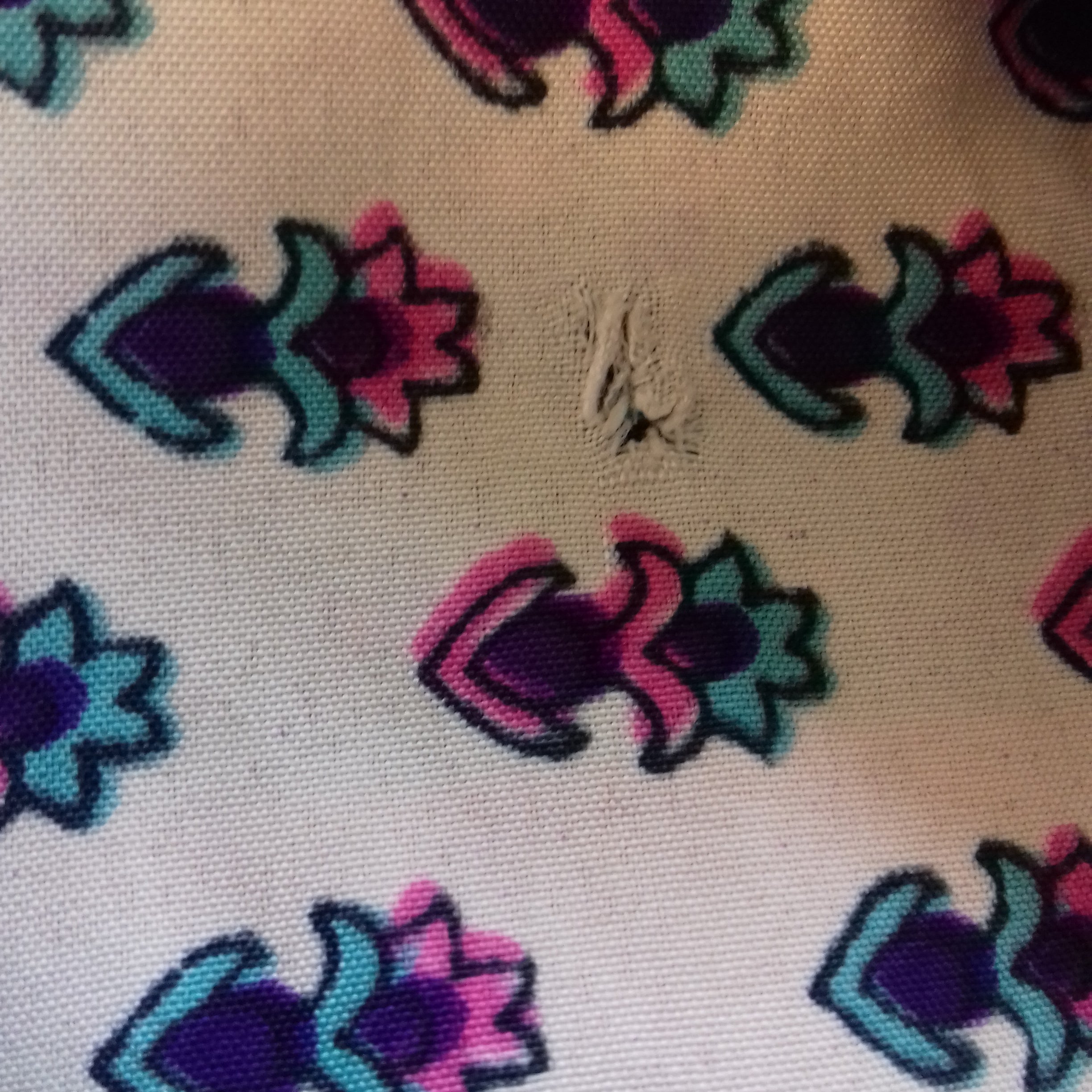 Jude Tunic Top - Vintage Indian Sari - Cream, Purple & Pink Floral (S/M)